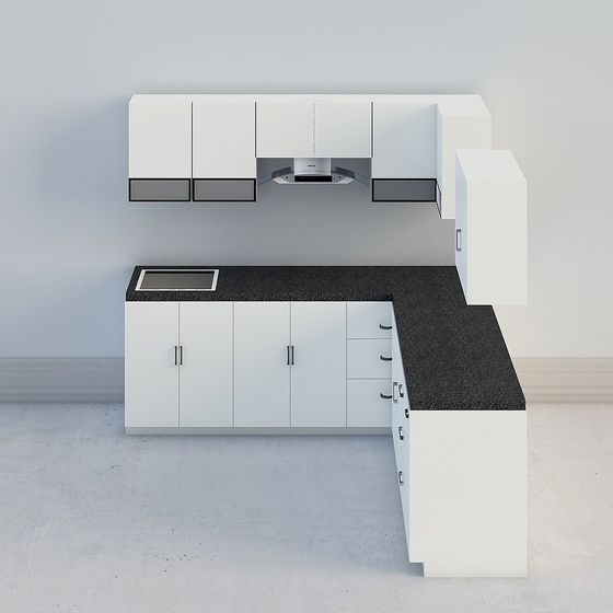 Chic Kitchen 3D model for Creative Projects