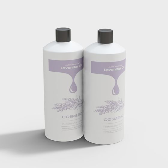 Elegant Lavender Cosmetics Bottle 3D model