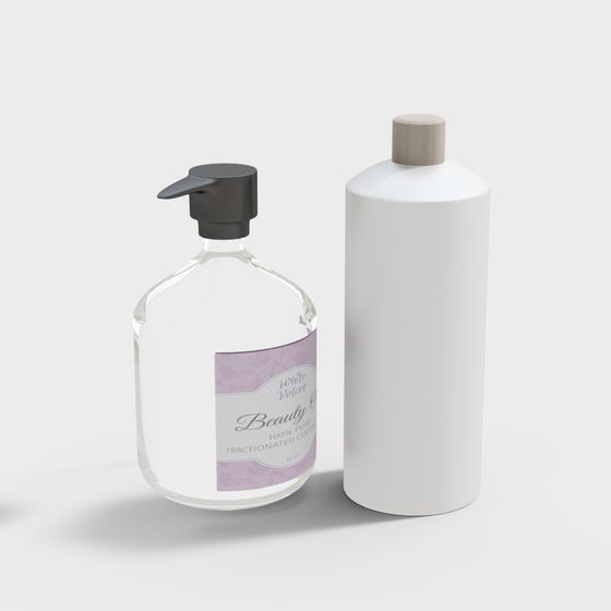 Elegant Bottle Set 3D model