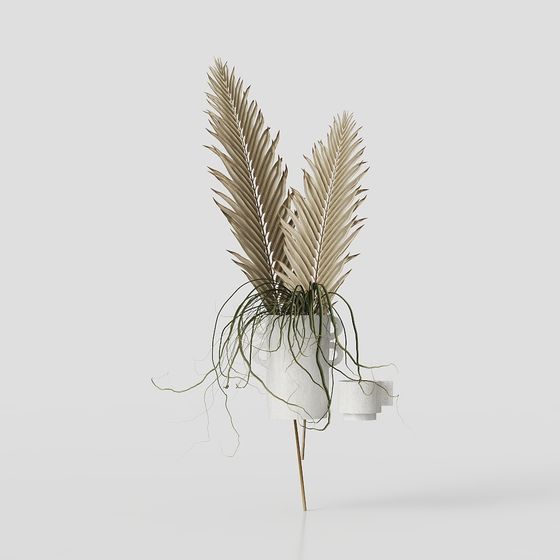 Tropical Style Green Plant 3D model