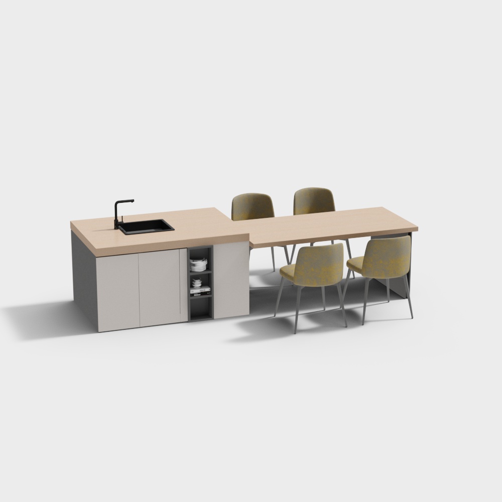 Isola da Cucina in Stile Indocinese