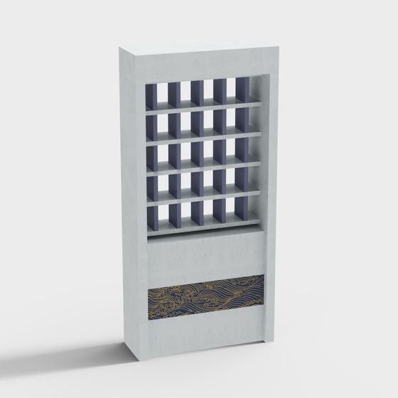 Urban Bookshelf 3D model for Modern Design