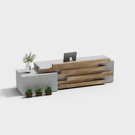 Urban Elegance Reception Desk 3D model