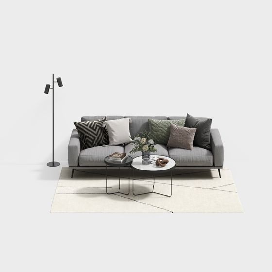 Modern Minimalist Sofa 3D model