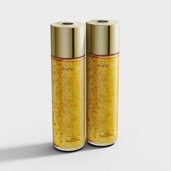Elegant 3D Model of Skincare Product Bottle