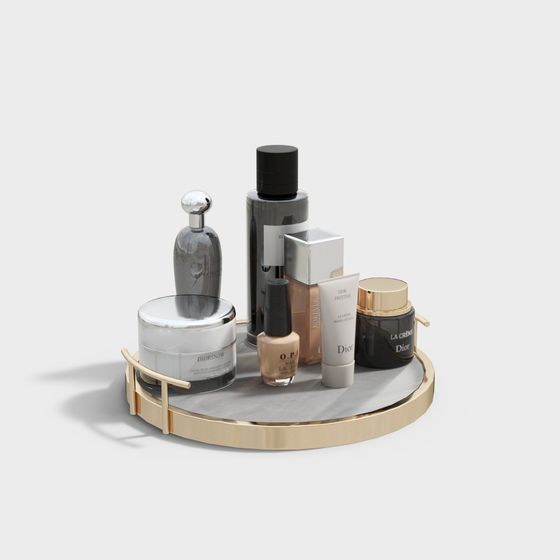 Stylish Cosmetic Display Rack 3D model for Creative Projects