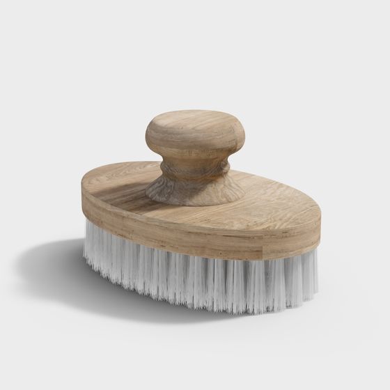 Wooden Brush 3D Model for Designers