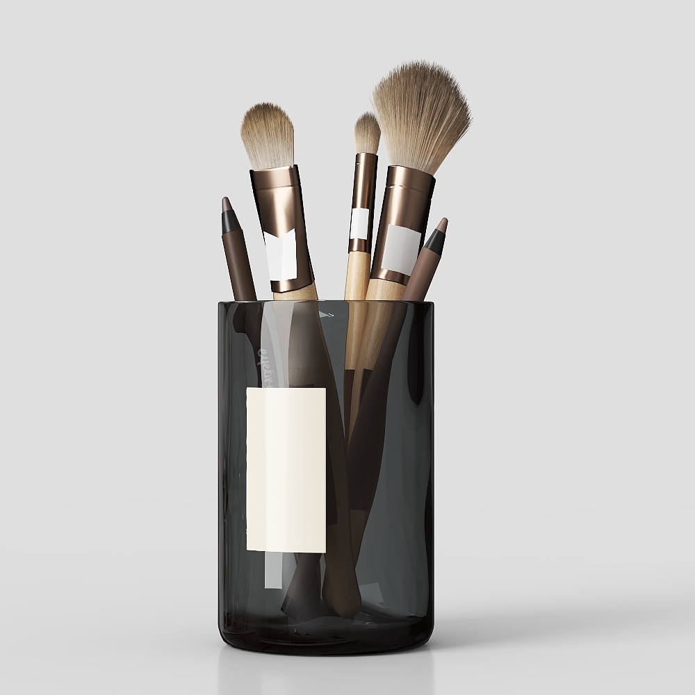 Elegant Makeup Brush 3D Model for Creative Projects