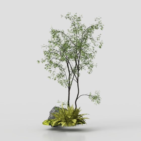 Lively Low-Poly Tree 3D Model for Creative Projects