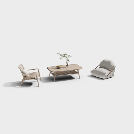 Modern Minimalist 3D Furniture Set