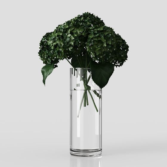 녹색 식물 장식