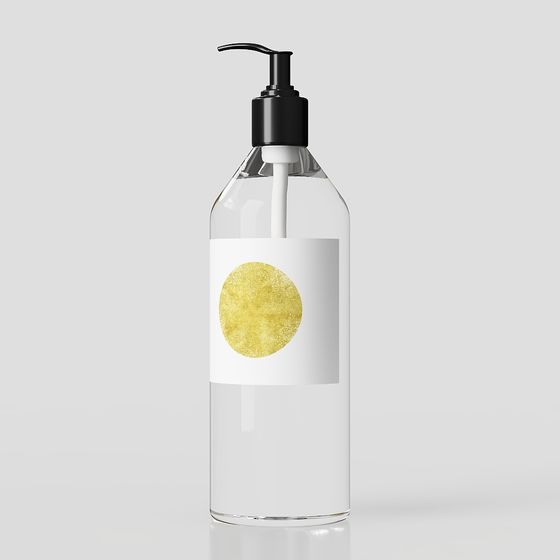 Elegant Low-Poly Liquid Soap Bottle 3D Model