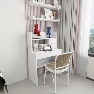 Cozy Home Office Design with L-Shaped Desk