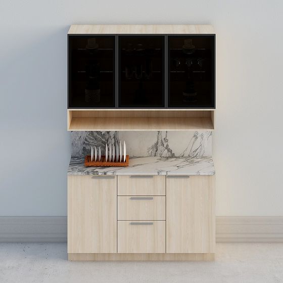Stylish Marble Cabinet 3D model for Modern Interiors