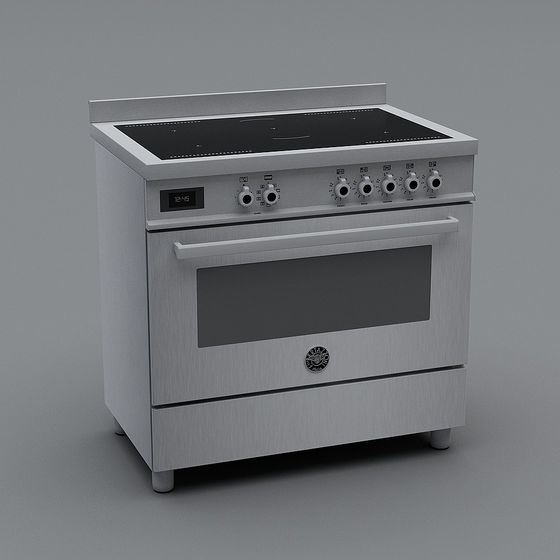 Contemporary Electric Stove 3D model for Modern Kitchens