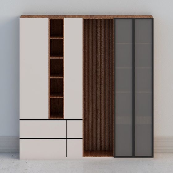 City Window Cabinet 3D model for Modern Interiors