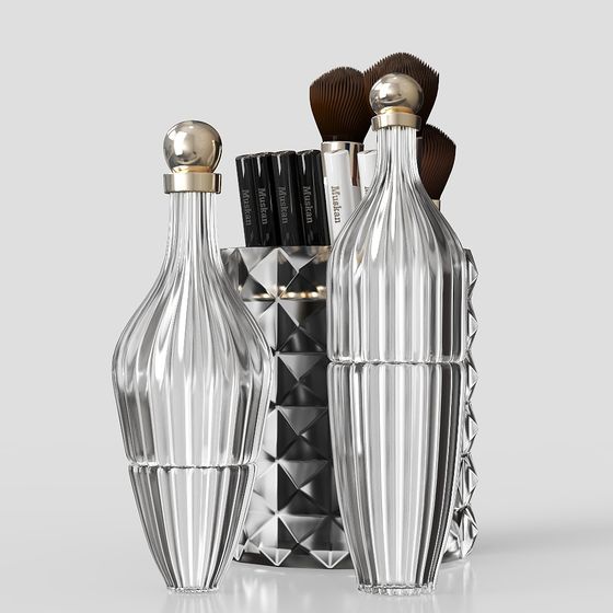 Crystal Diamond Makeup Kit 3D model