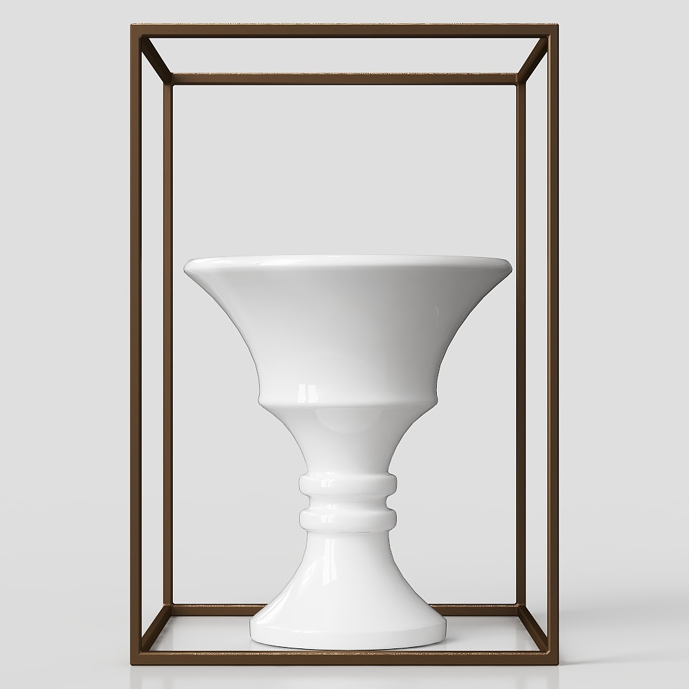 Elegant Low-Poly Vase 3D model