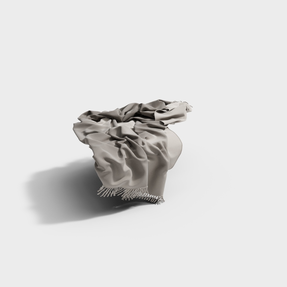 Tassel Blanket 3D Model – Soft Fabric with Tassels