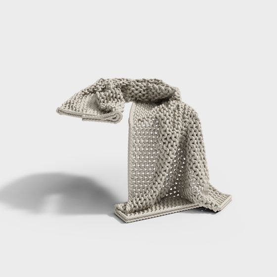 Cozy Knit Scarf 3D model
