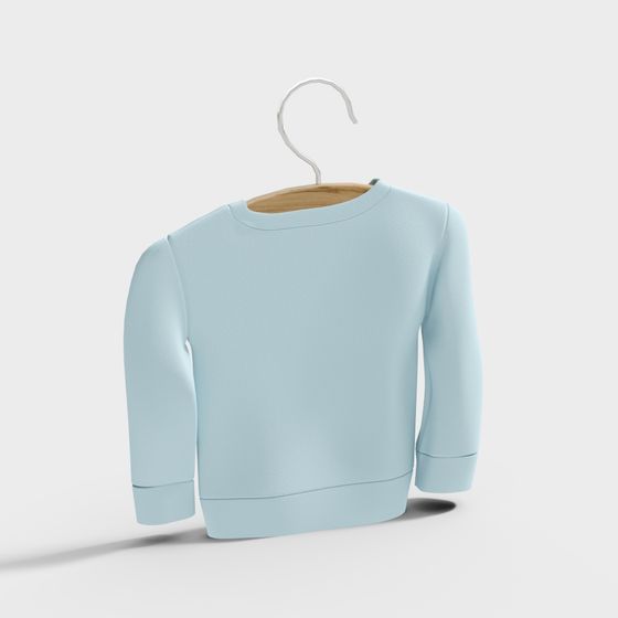 Stylish Light Blue 3D Sweater Model for Creative Projects