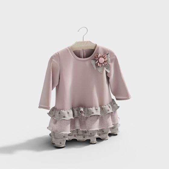 Exquisite 3D Model of Children's Dress