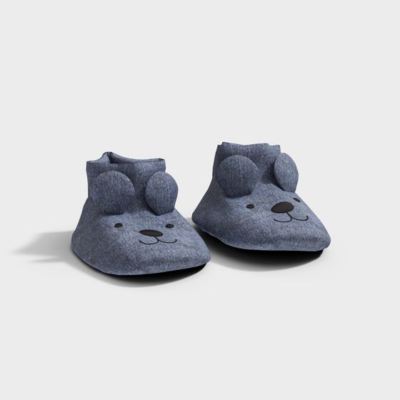 Charming Low-Poly 3D Baby Shoes Model