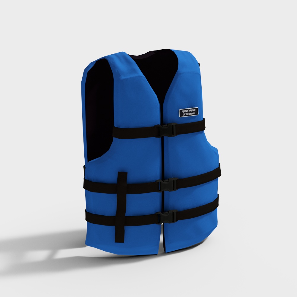 Low Poly Life Jacket 3D model for Water Safety