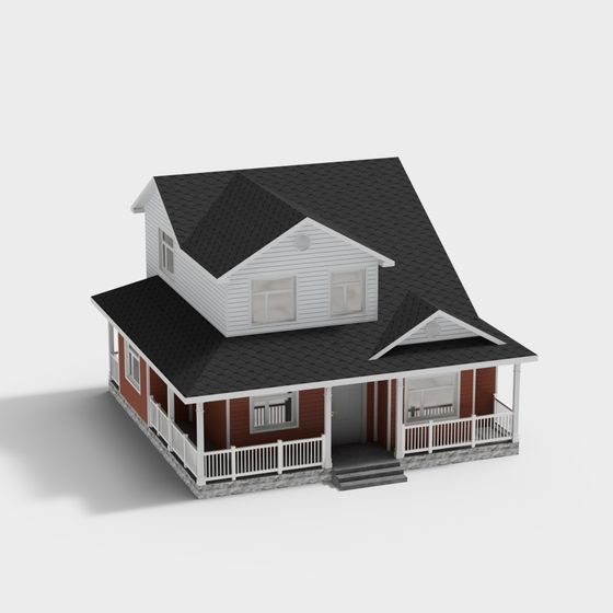 Charming Country Cottage 3D model