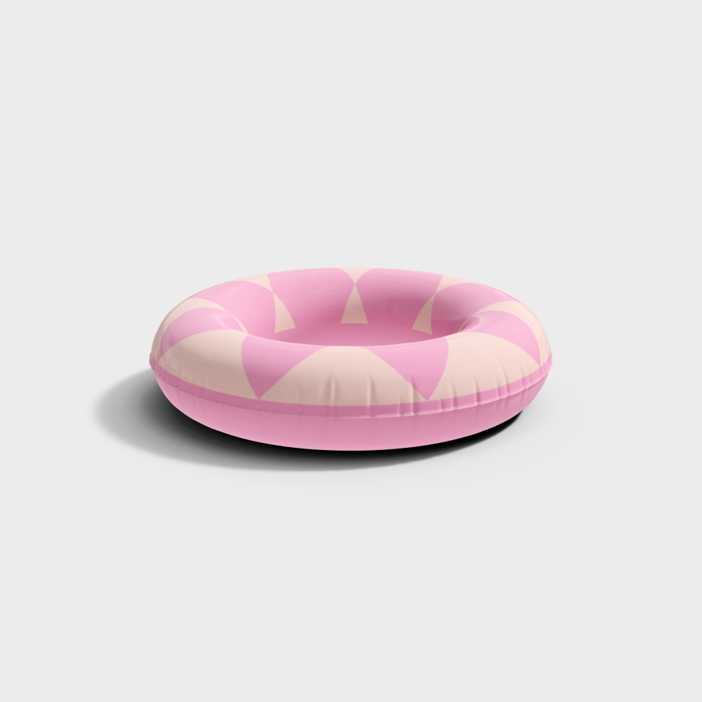 Playful Inflatable Tube 3D Model – Pastel Low-Poly Design