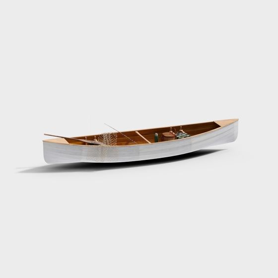 Exquisite 3D Model of a Traditional Boat