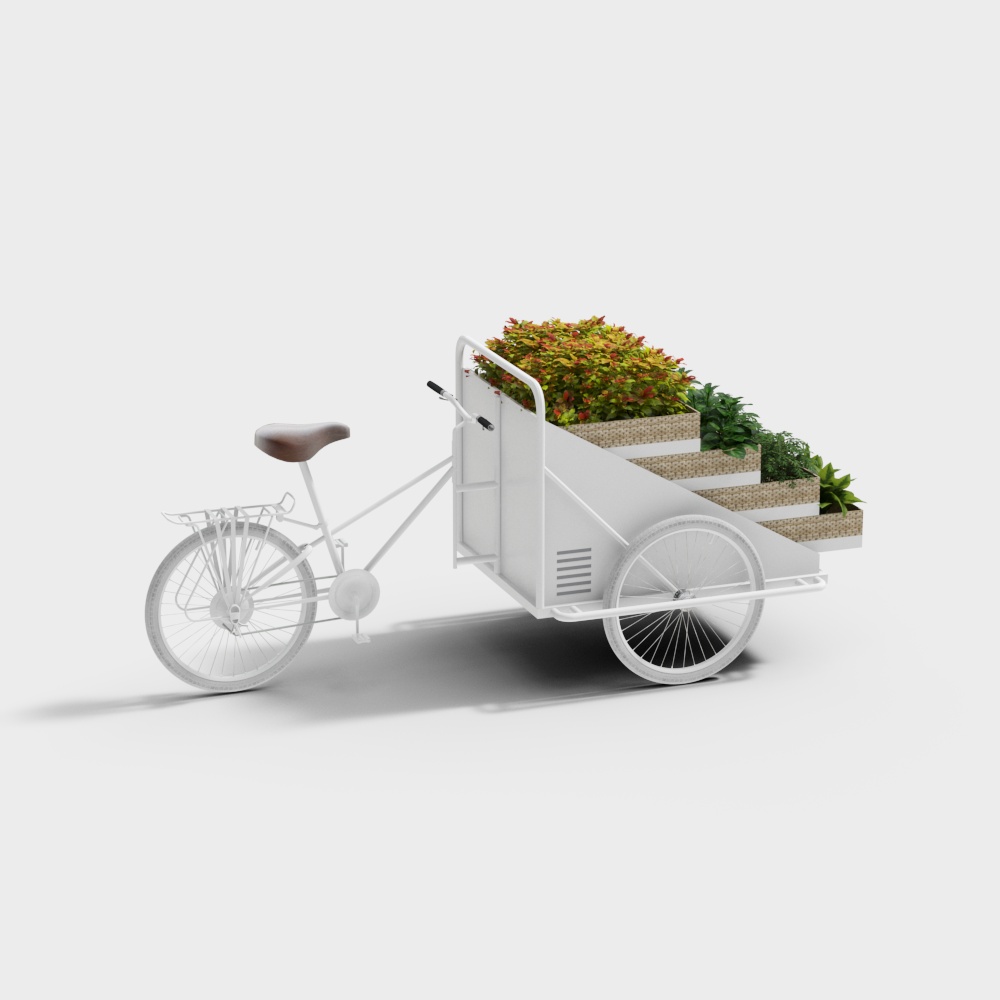 Carrello Floreale a Tre Ruote