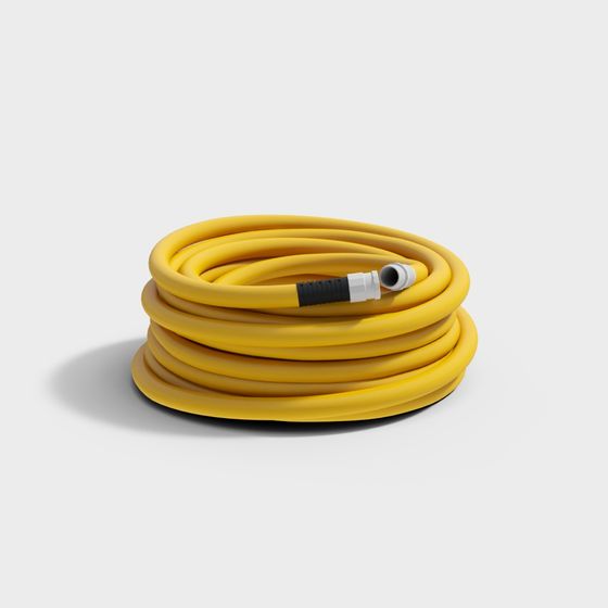 Vibrant Yellow Pipe 3D model