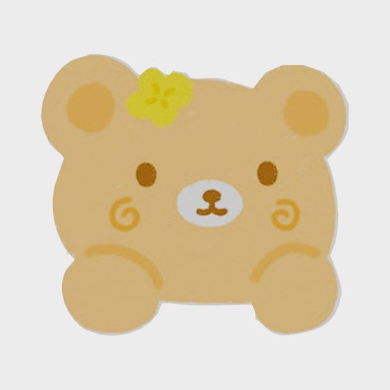 Cute Bear Sticker 3D Model for Creative Projects