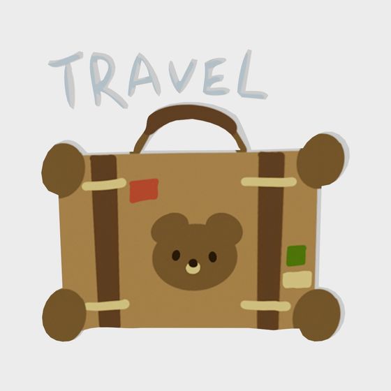 Charming Bear Luggage 3D model for Creative Designs