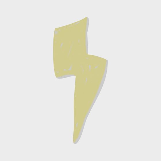 Lightning Bolt Low-Poly 3D Model