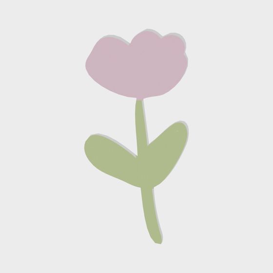 Adesivo murale di fiori cartoon