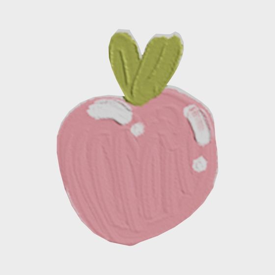 Charming Pink Apple 3D model for Creative Projects