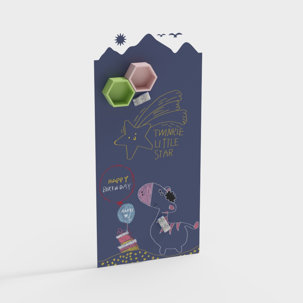 Parete in Tavola Nera Moderna