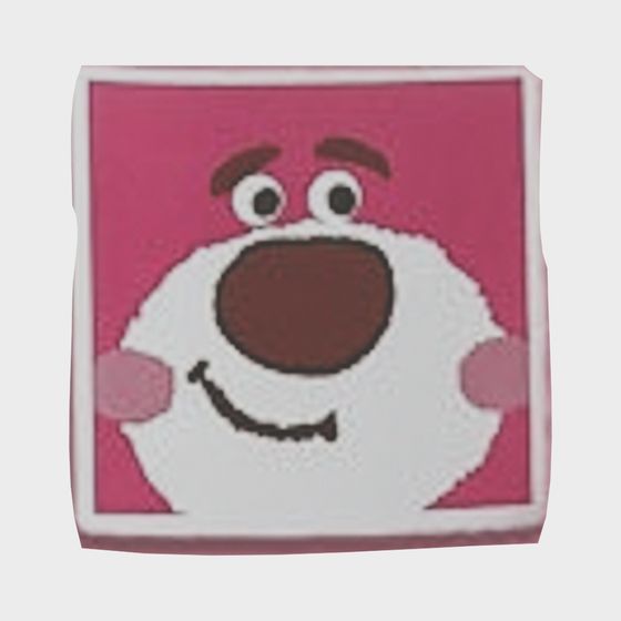 Cute Pink Bear Low Poly 3D Model