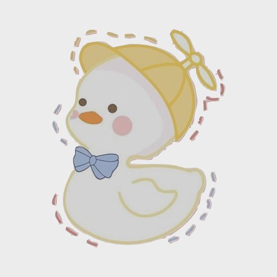 Charming Low-Poly Yellow Duck 3D Model