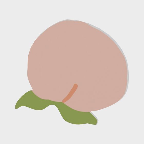 Sweet Peach 3D model - Whimsical Design