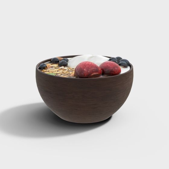 Charming Yogurt Bowl 3D model for Creative Projects