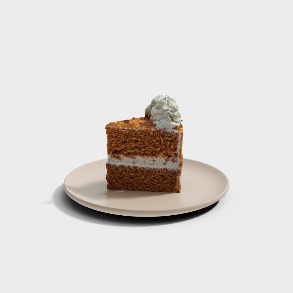 Low-Poly 3D Cake Model – Layered Dessert Design