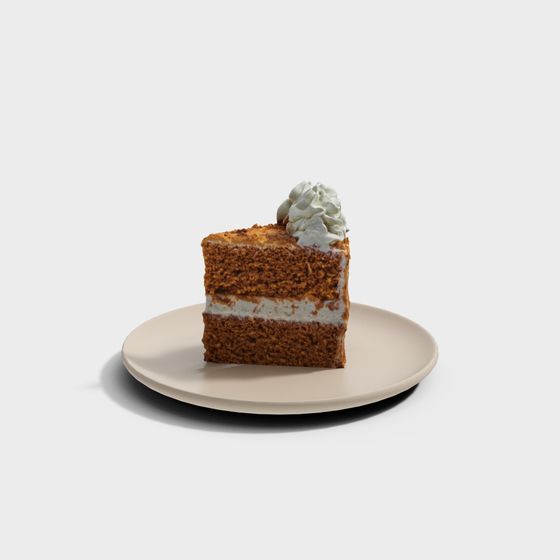 Delicious Low-Poly 3D Cake Model