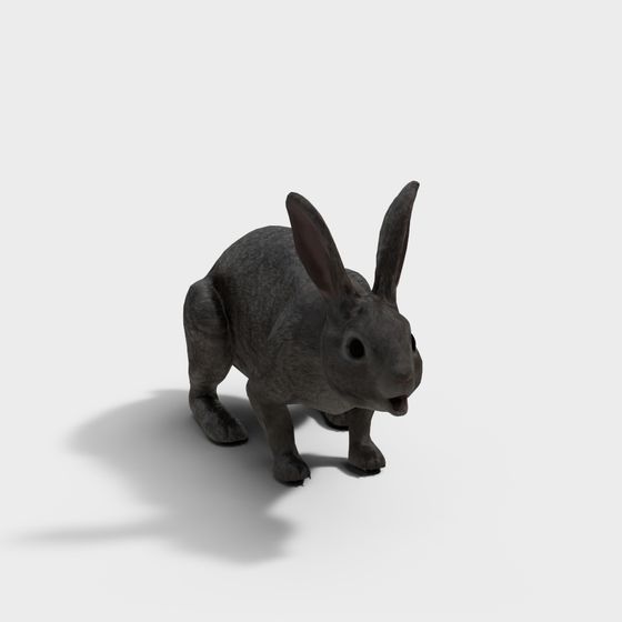 Realistic Low-Poly 3D Bunny Model