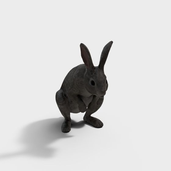 Lifelike 3D Rabbit Model for Creative Projects