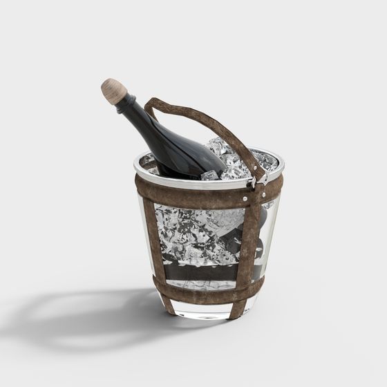 Chilled Elegance 3D model - Vintage and Modern Ice Bucket