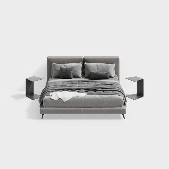 Urban Retreat 3D model Bed for Modern Interiors