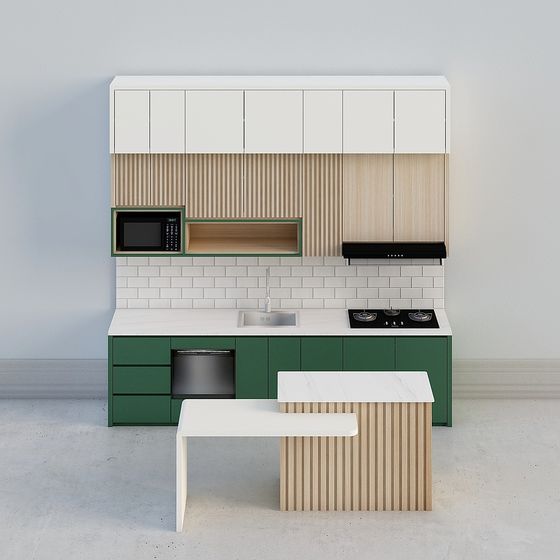 Modern Minimalist Kitchen 3D model